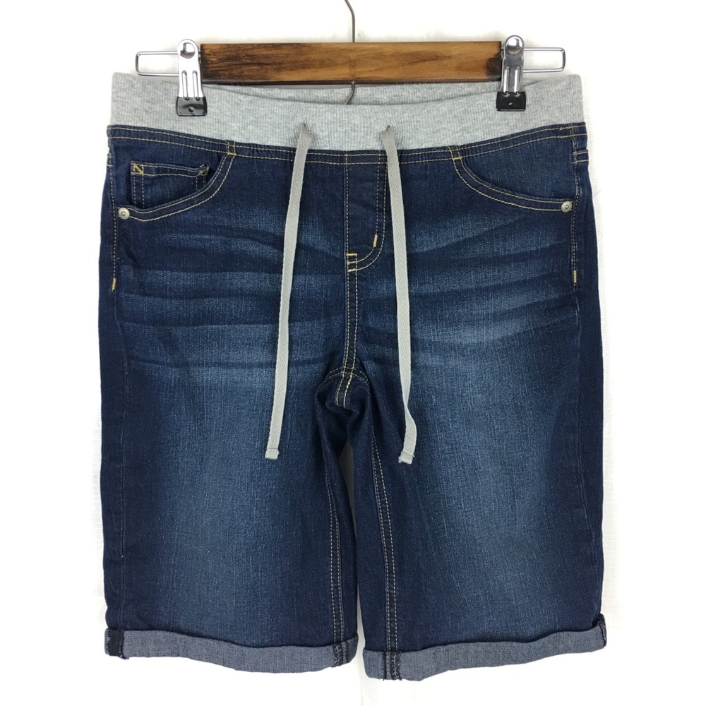 Girls Sz 16 Justice Stretch Bermuda Jean Short EUC